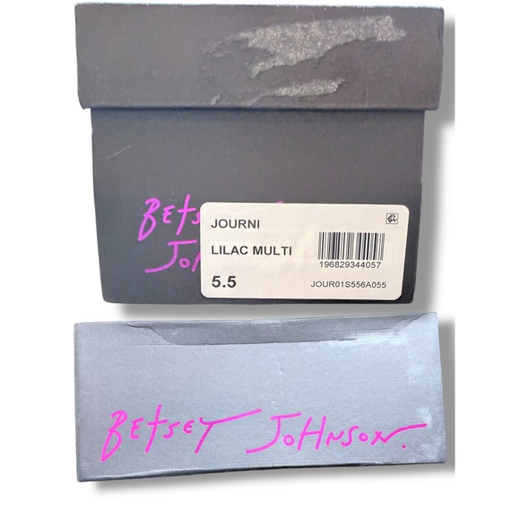 NIB Betsey Johnson Journi Lilac Multi Floral Embellished Slide Sandals Sz 5.5 - Picture 5 of 12